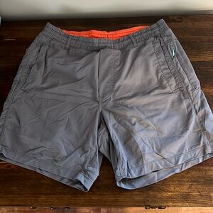 Gray and Orange Classic Birddog Shorts Size Medium